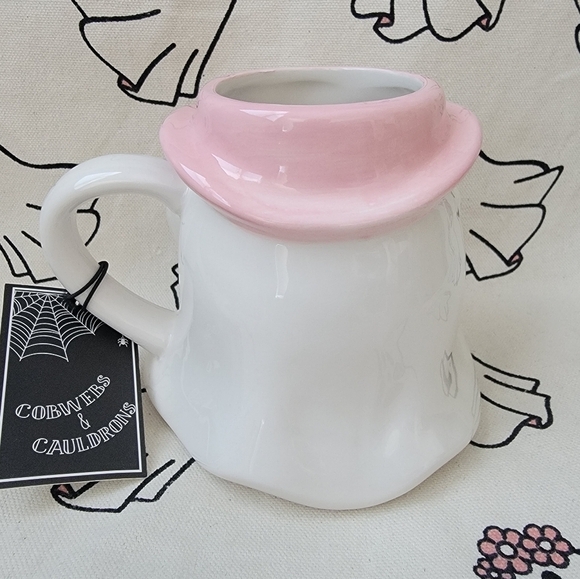 👻New with tags👻 Hard to find rare Cobwebs and Cauldrons Pink Cowboy Hat Ghost - Picture 2 of 6